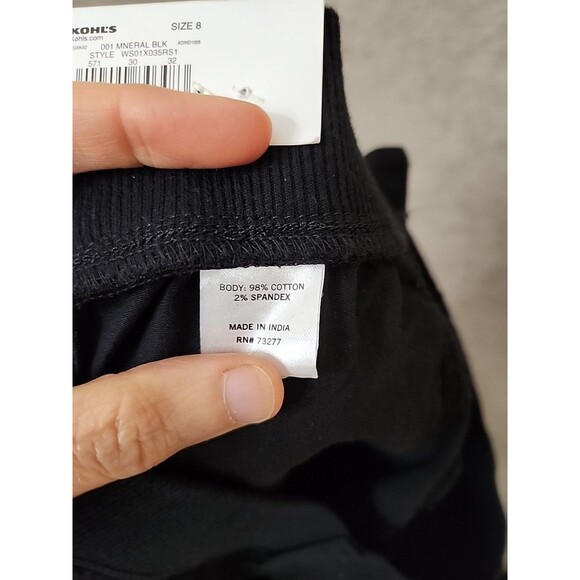SONOMA Utility Cargo Capri Pants Women 8 Black Ultracomfort Waist Zip Pocket NEW - Picture 10 of 11